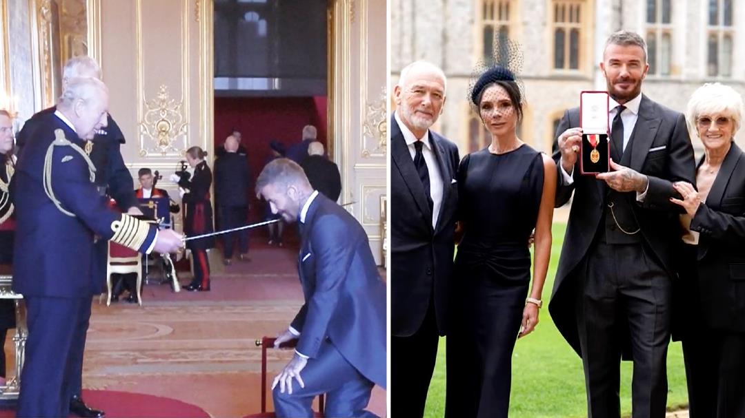 David Beckham receives Knighthood from King Charles