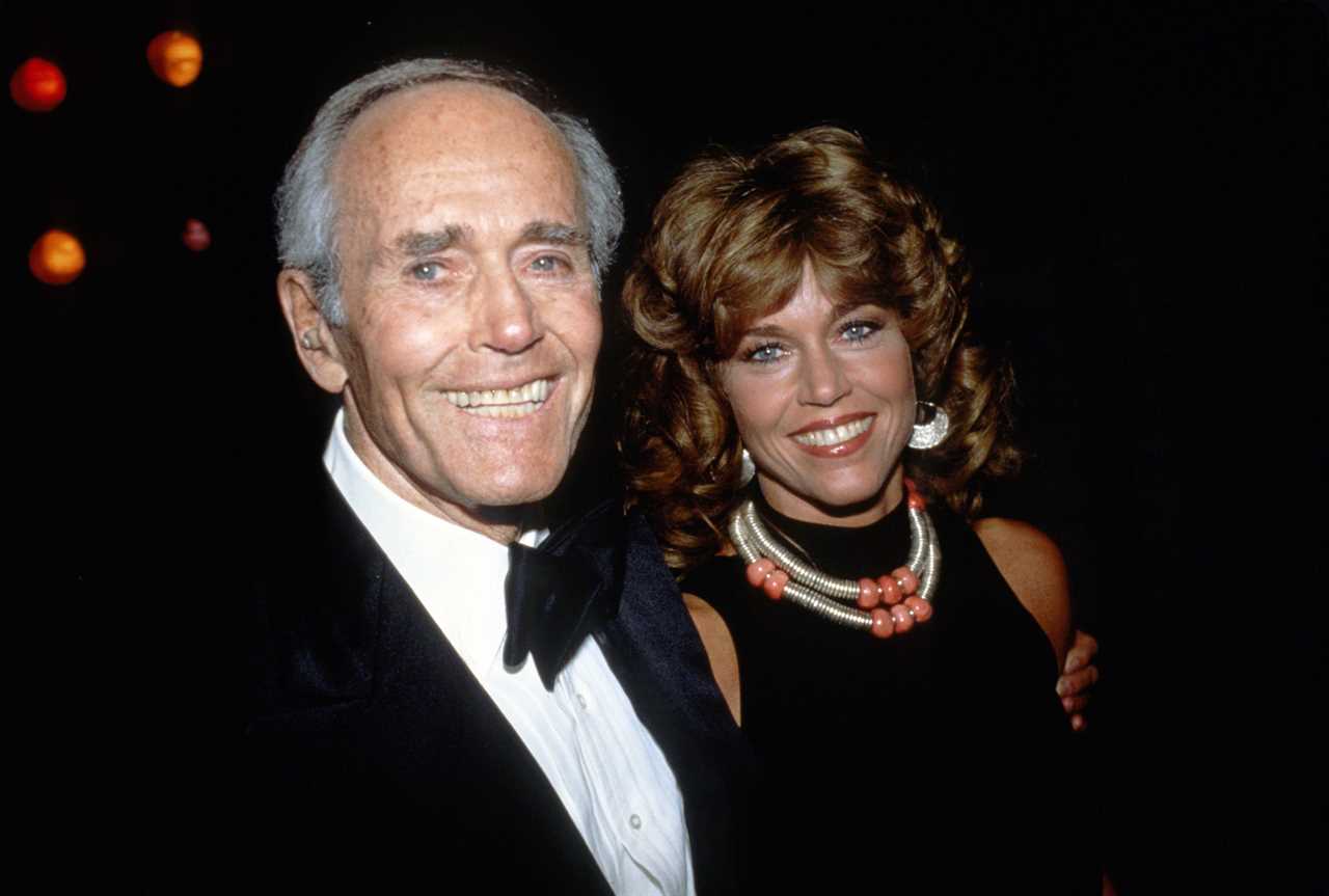 Jane Fonda with father Henry Fonda circa 1979 in New York City.
