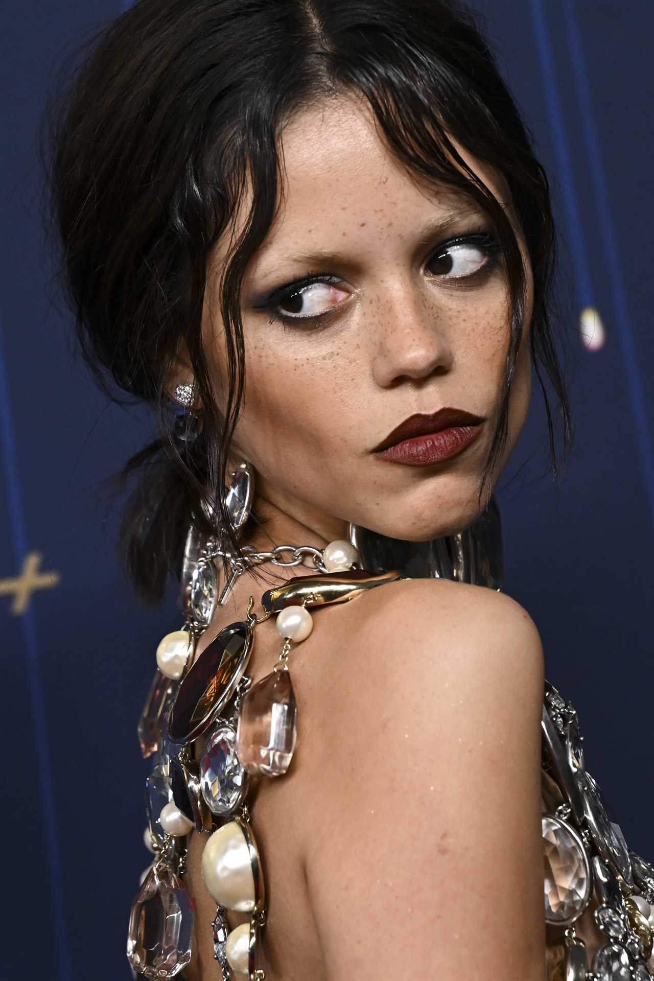 Jenna Ortega at the 77th Primetime Emmy Awards held at the Peacock Theater on September 14, 2025 in Los Angeles, California. (Photo by Michael Buckner/Variety via Getty Images)