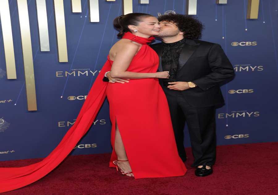 Selena Gomez Looks Red Hot Packing on PDA With Benny Blanco at 2025 Emmys