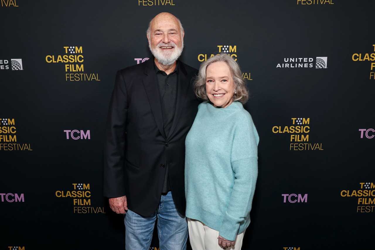 Rob Reiner and Kathy Bates attend the screening of Misery during the 2025 TCM Classic Film Festival at TCL Chinese Theatre on April 25, 2025 in Hollywood, California. 