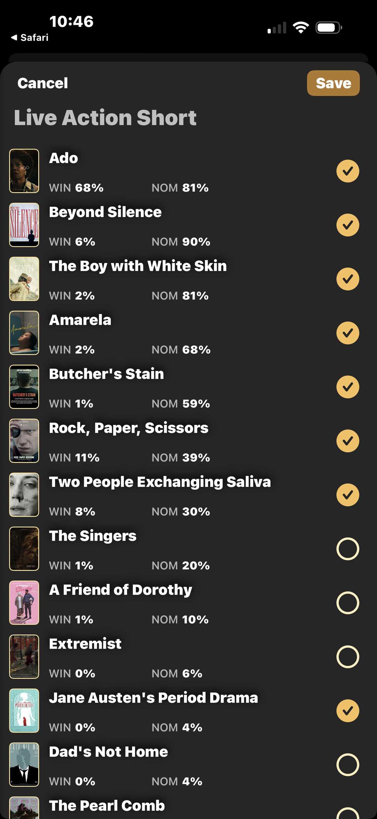 2026 Oscar Predictions: Predicting The Pesky Shorts