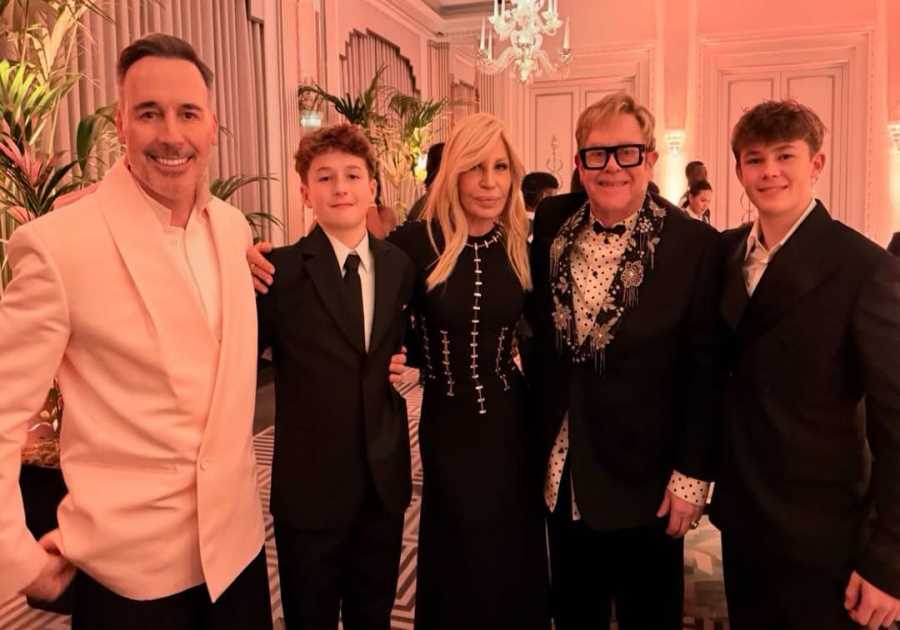 Elton John shares rare photo of his and husband David Furnish' teenage sons