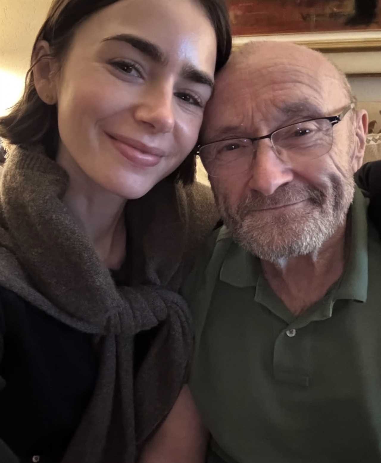 Lily Collins pays tribute to rocker father Phil Collins as they spend time together on his 75th birthday amid his health issues