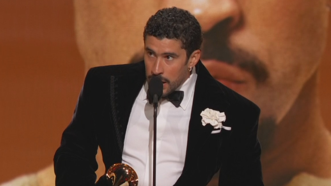 Bad Bunny makes 'ICE out' statement at 2026 Grammys