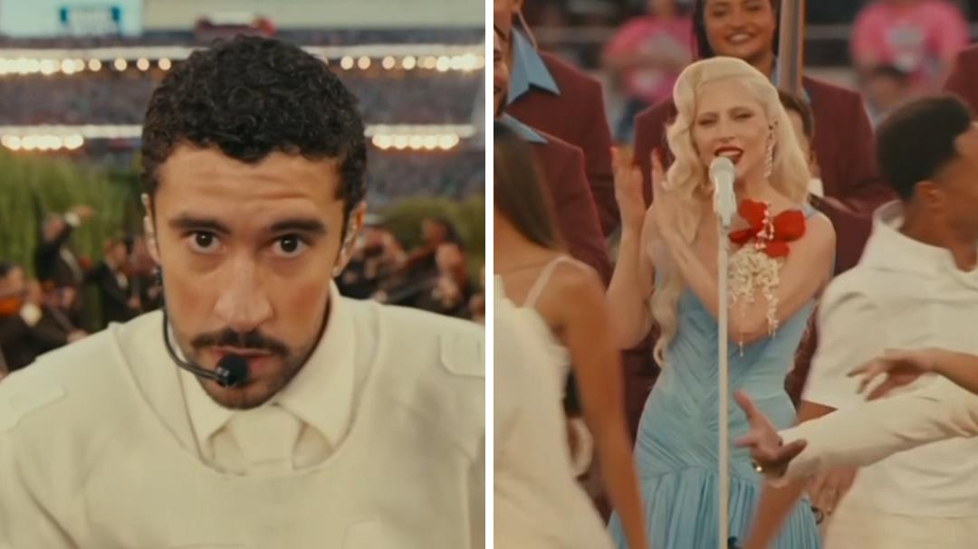Bad Bunny brings out Lady Gaga at the Super Bowl halftime show