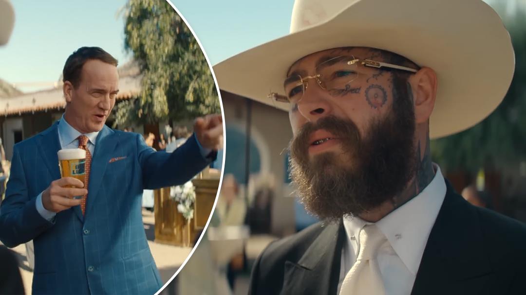 Post Malone, Peyton Manning, and Shane Gillis star in Bud Light Superbowl Ad