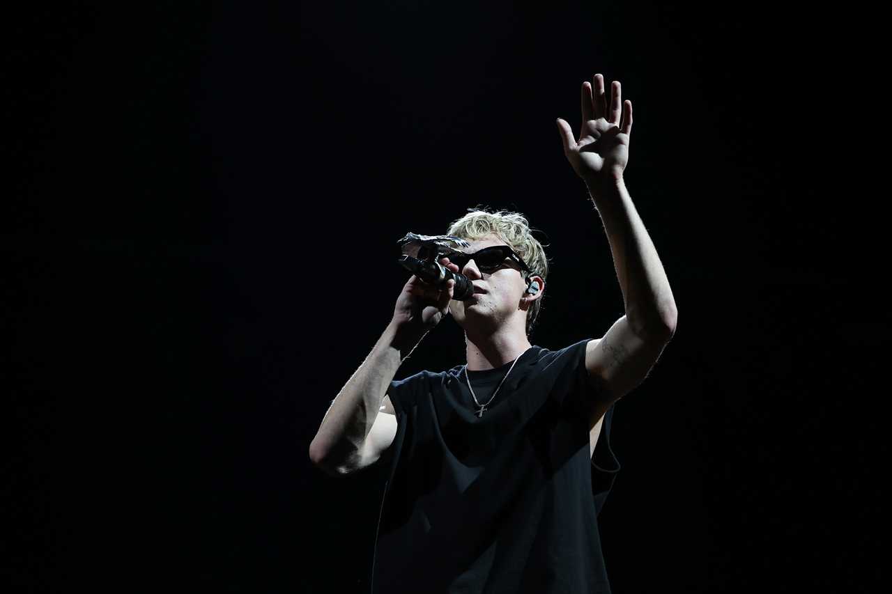 The Kid Laroi performs at CommBank Stadium on November 16, 2024 