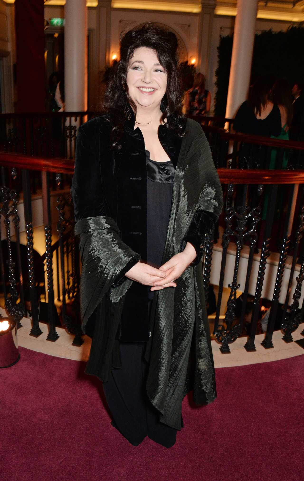 Kate Bush attends a champagne reception at the 60th London Evening Standard Theatre Awards at the London Palladium on November 30, 2014 in London, England.