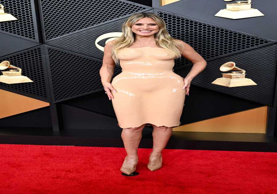Heidi Klum makes unforgettable Grammys Awards arrival in latex dress - but there's one problem 