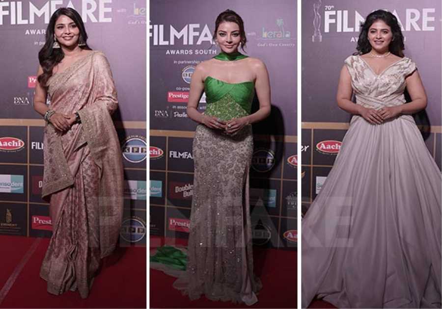 70th Filmfare Awards South With Kerala Tourism: Kajal Aggarwal and More Dazzle on the Red Carpet 