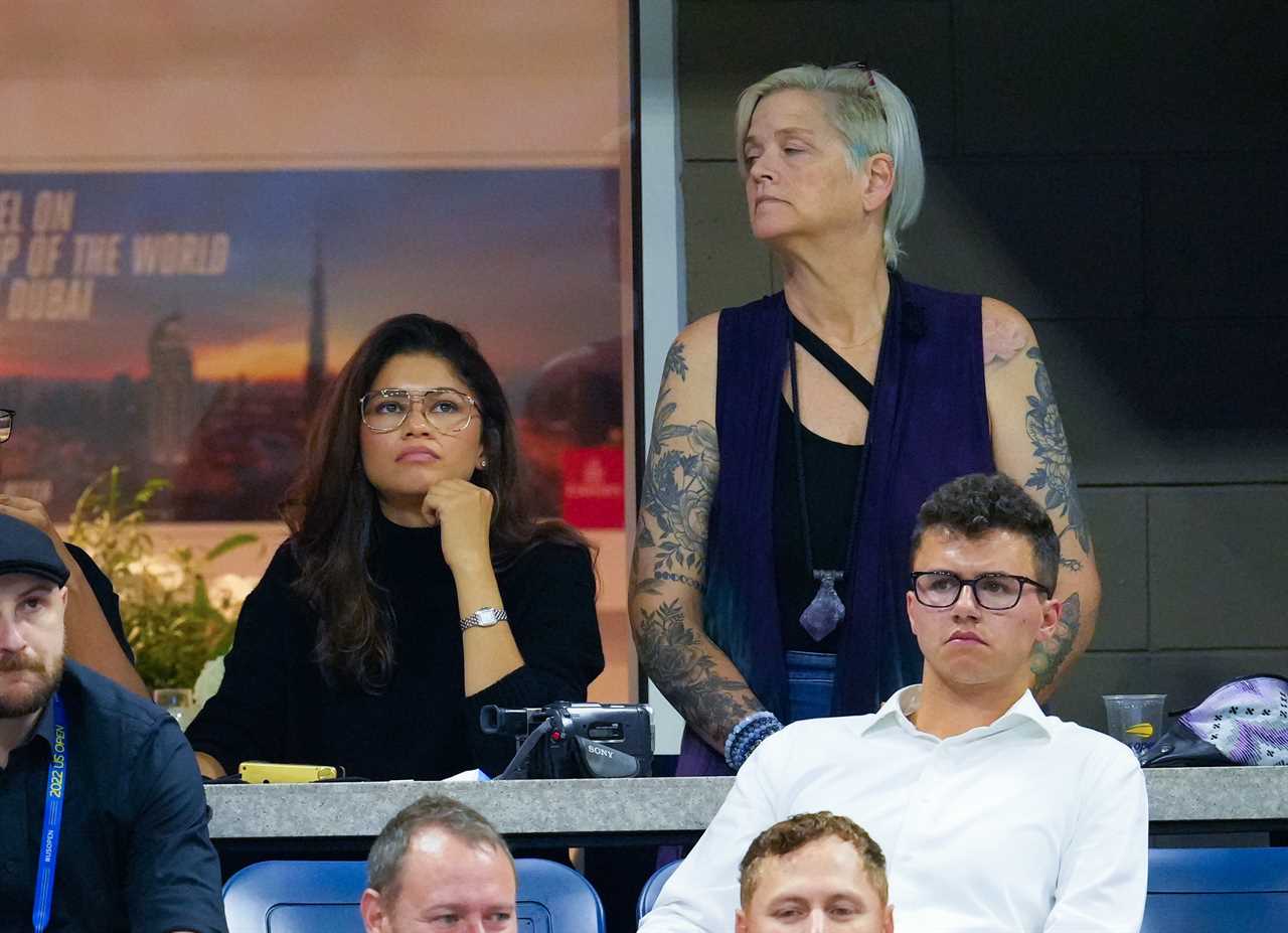Zendaya's mother Claire Stoermer with her daughter at a US Open tennis match in 2022.