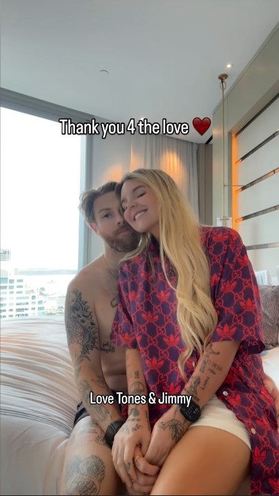 Tones and I and husband Jimmy Bedford