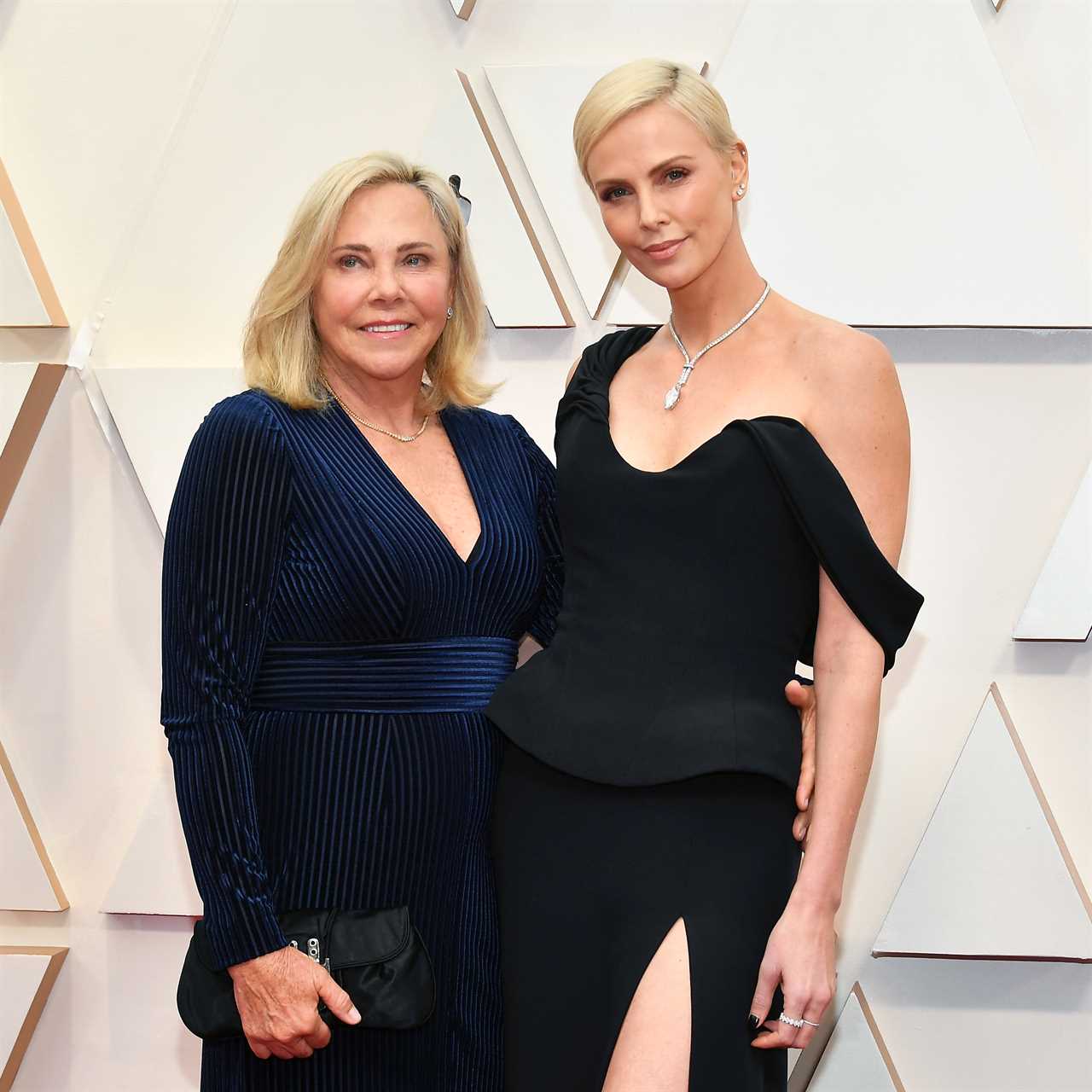 Gerda Jacoba Aletta Maritz and Charlize Theron attend the 92nd Annual Academy Awards at Hollywood and Highland on February 09, 2020 in Hollywood, California. 