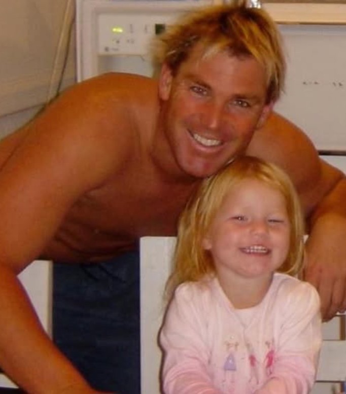 Summer Warne and dad Shane Warne.