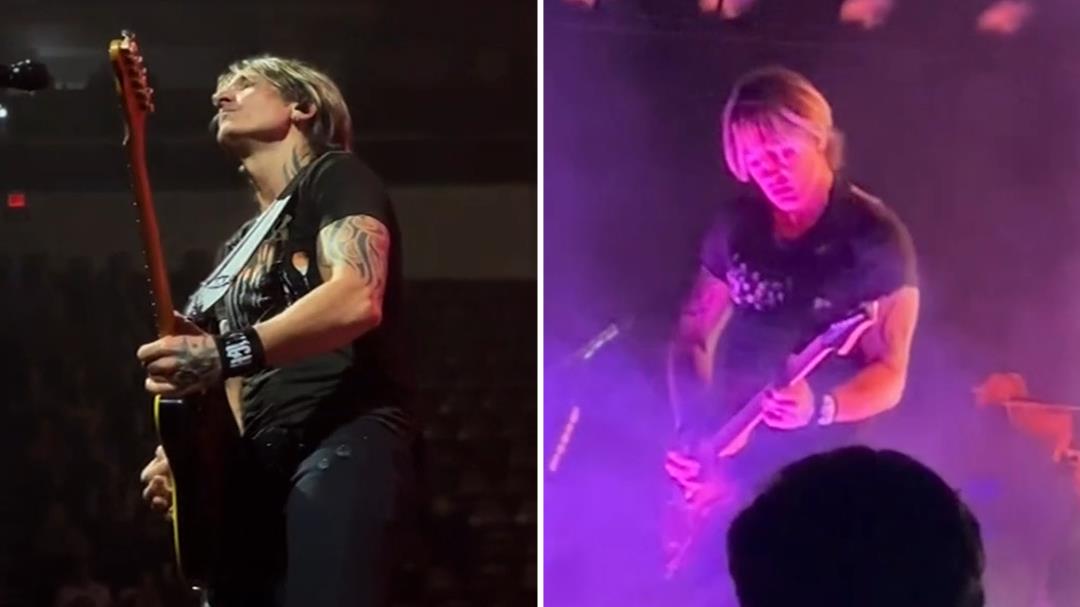 Keith Urban performs without ring after divorce filing