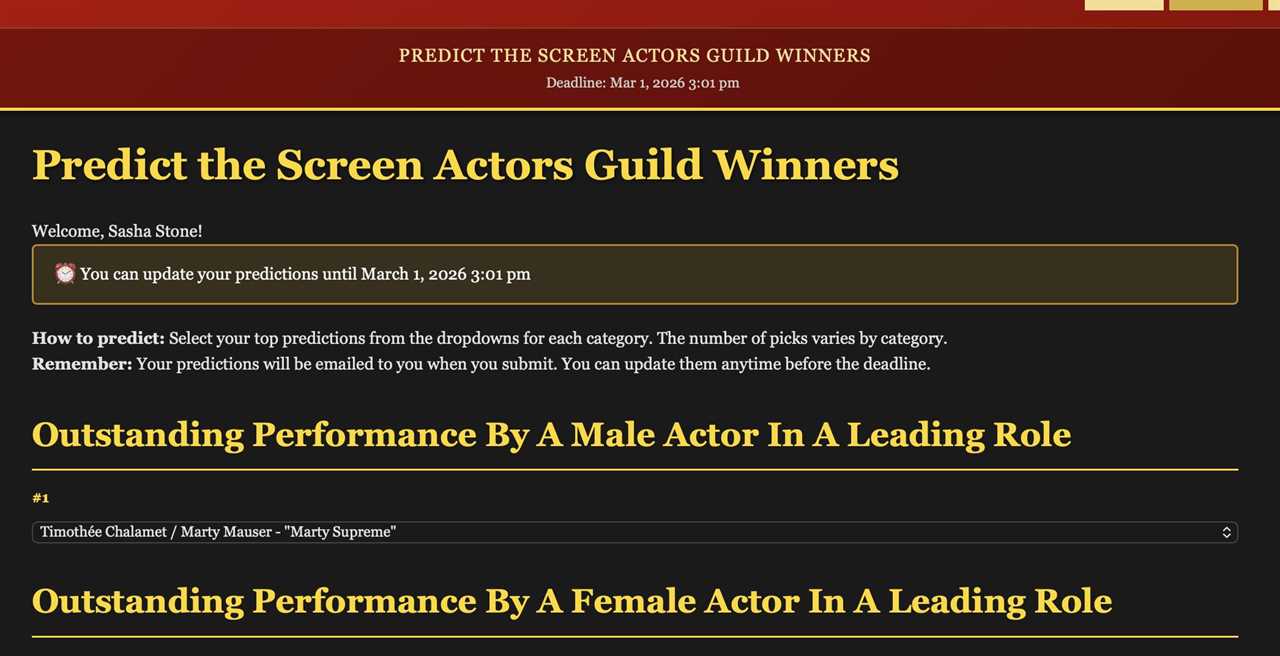 SAG Preview and Predictions