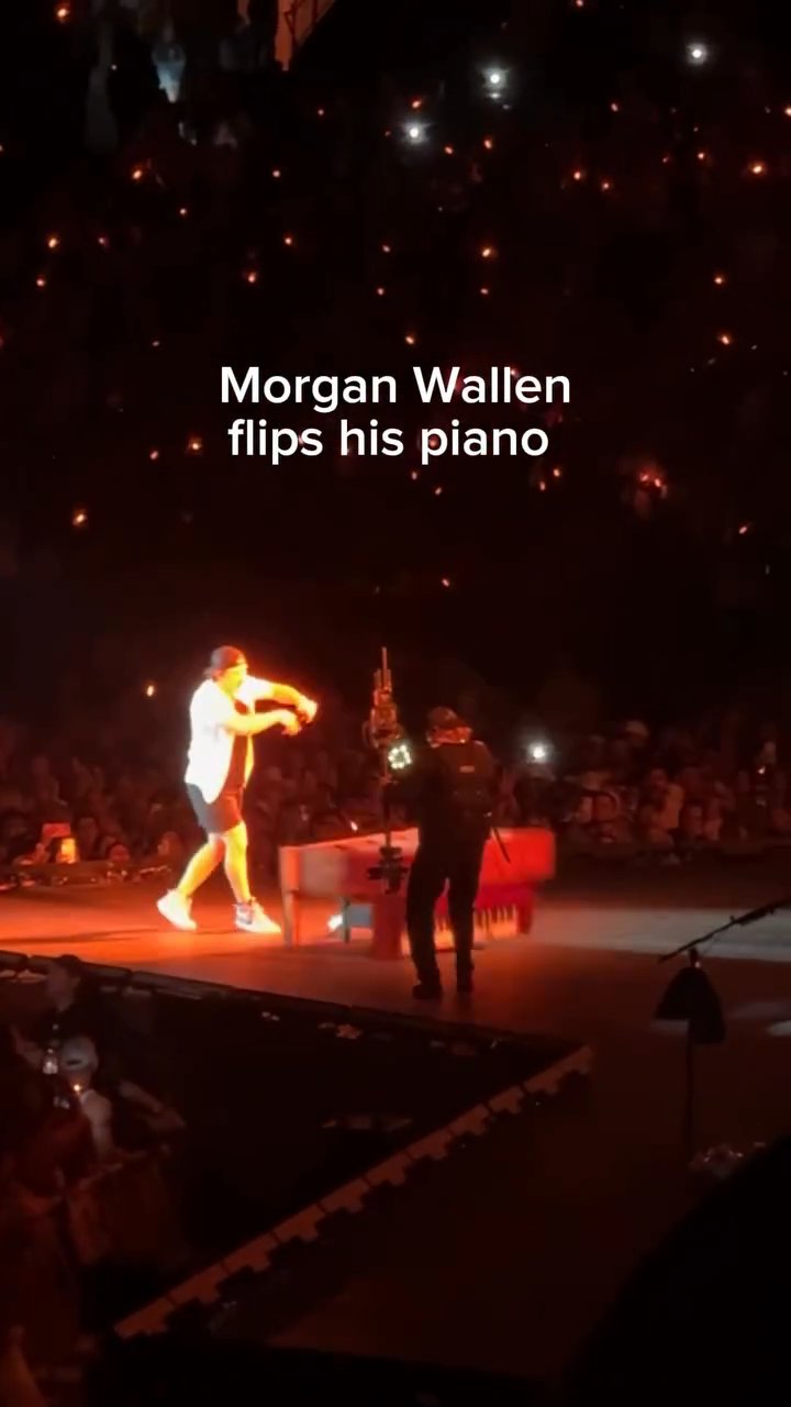Morgan Wallen flipping piano