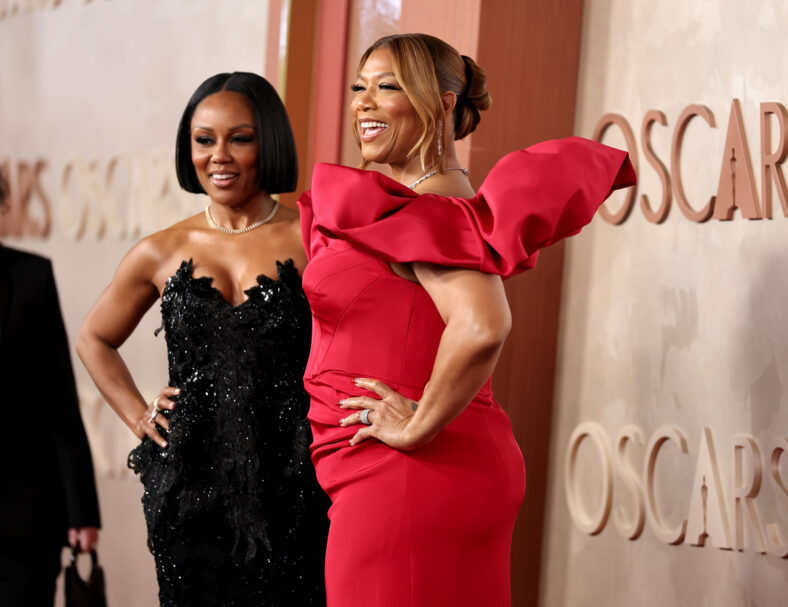 Eboni Nichols and Queen Latifah at the 2025 Oscars