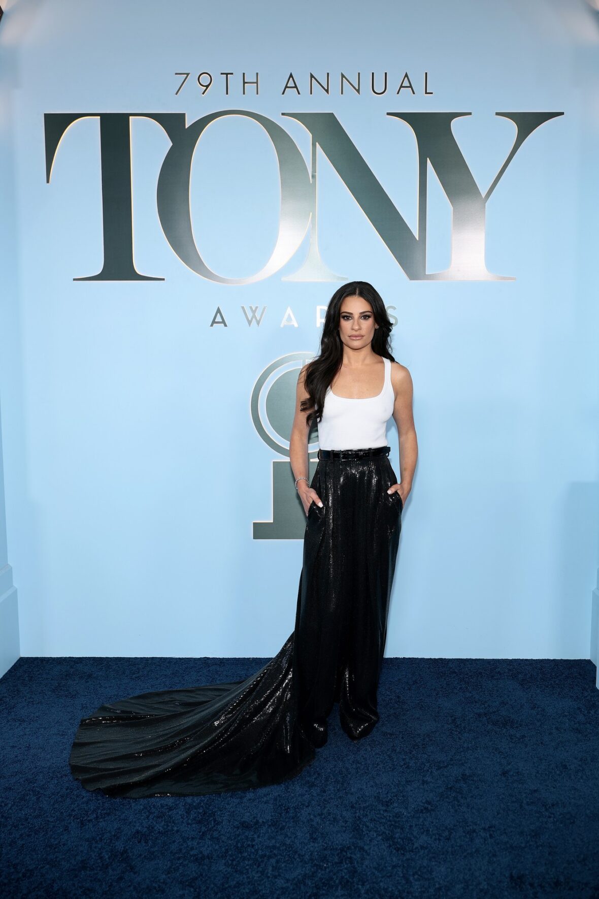 Lea Michele Reunites with ‘Glee’ Co-Stars Kristin Chenoweth & Brian Stokes Mitchell at Tony Awards