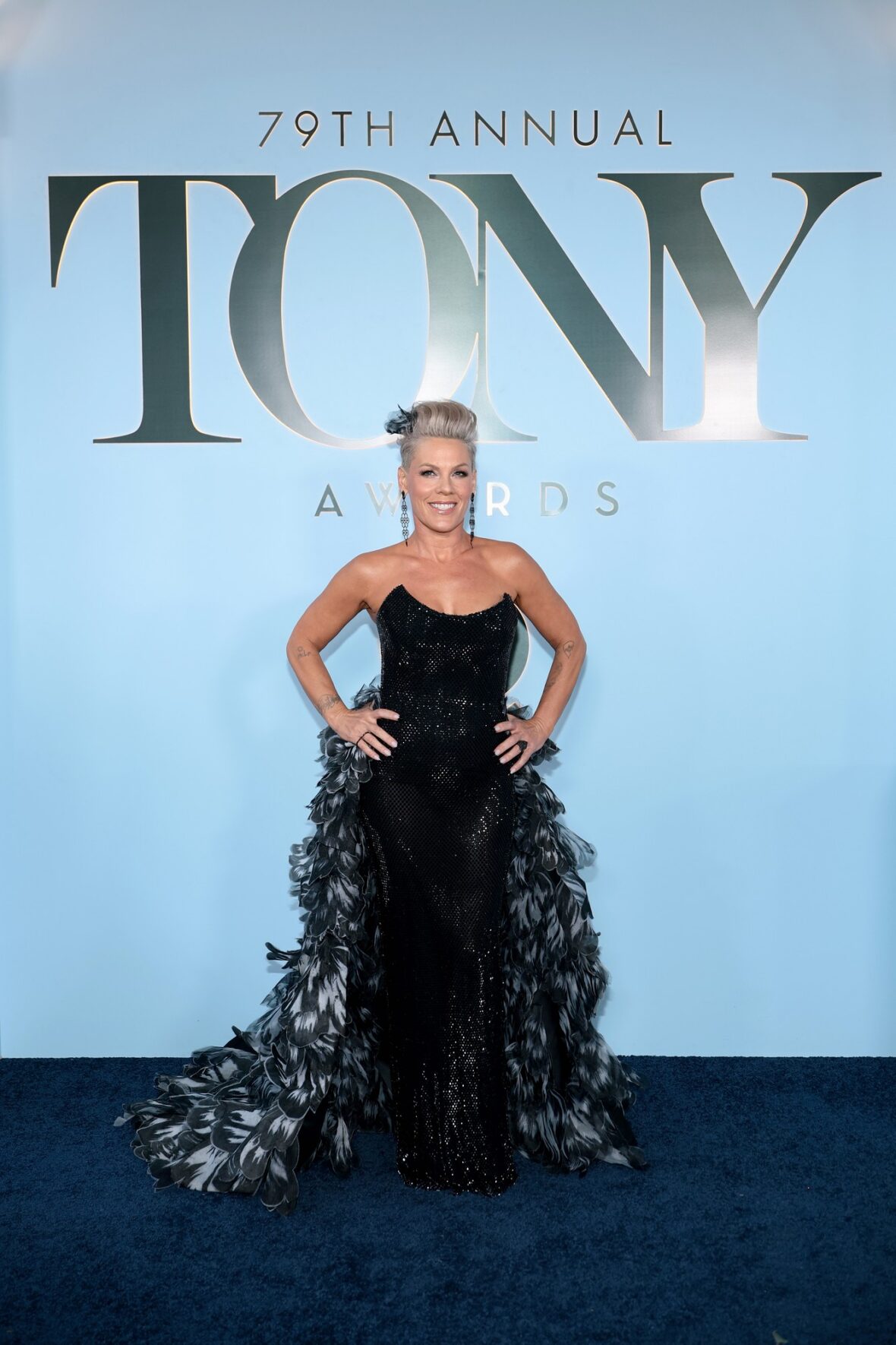 Pink and her family at the Tonys