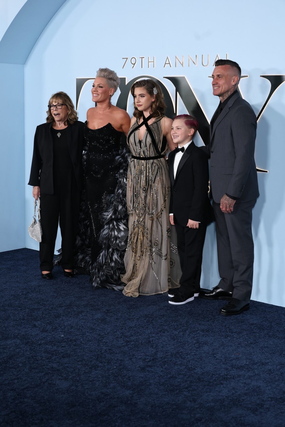 Pink and her family at the Tonys