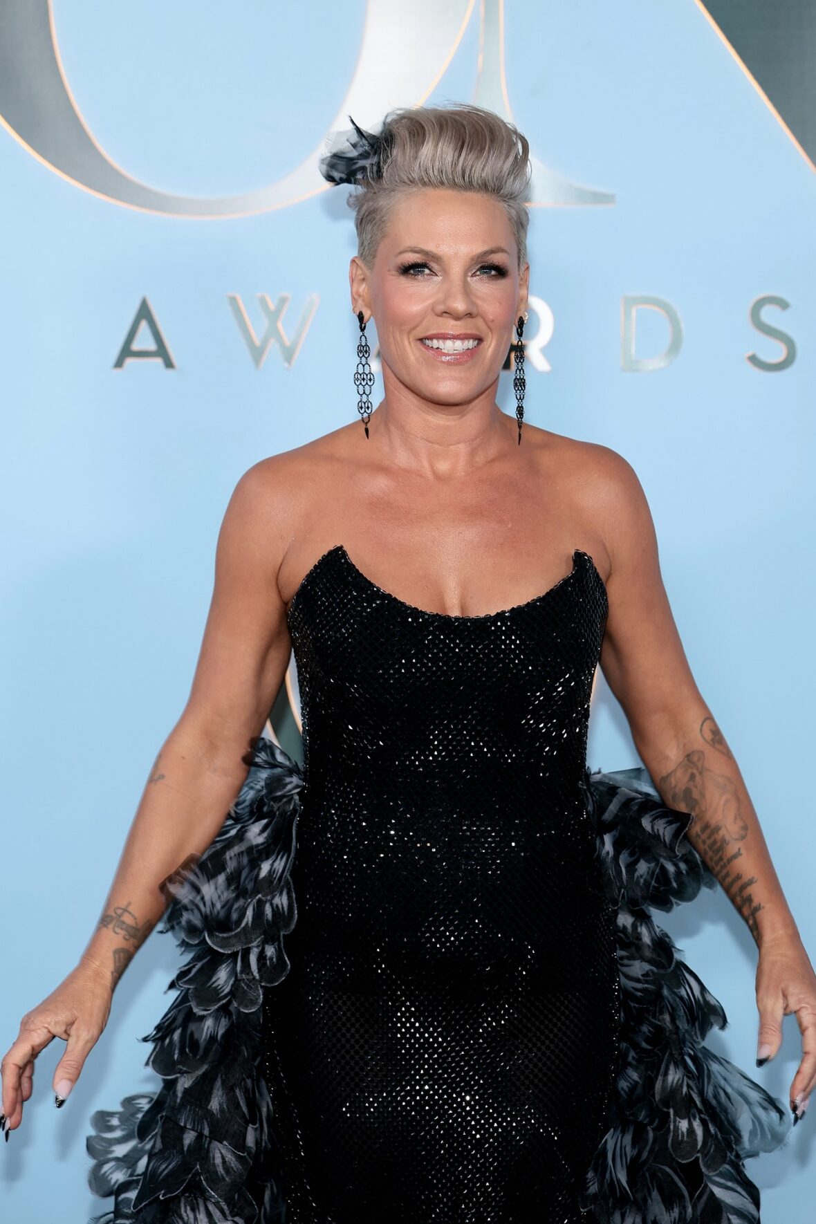 Pink and her family at the Tonys