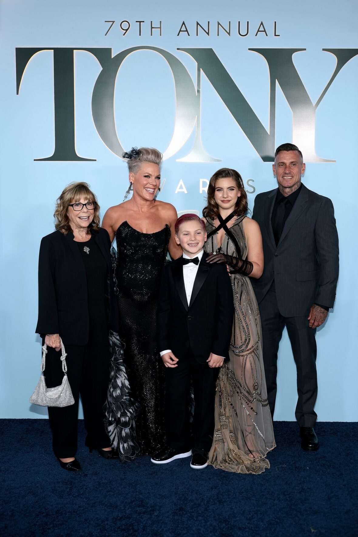 Pink and her family at the Tonys
