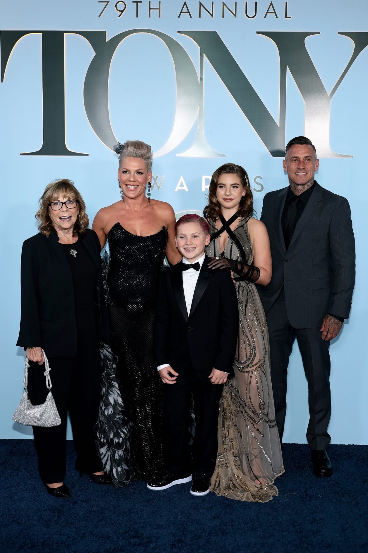 Pink and her family at the Tonys