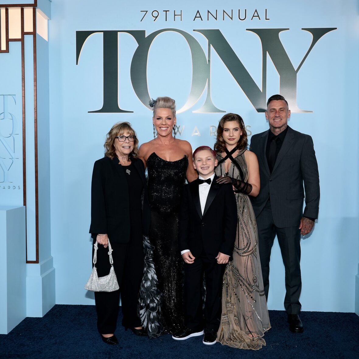 Pink and her family at the Tonys