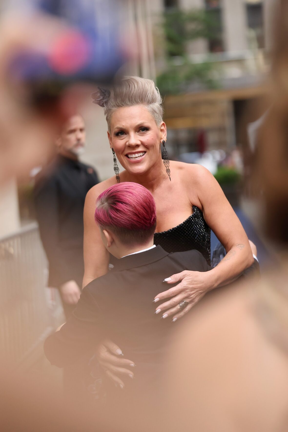 Pink and her family at the Tonys