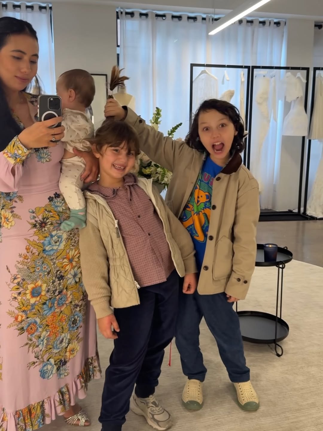 Chloe Mendel Corgan and kids