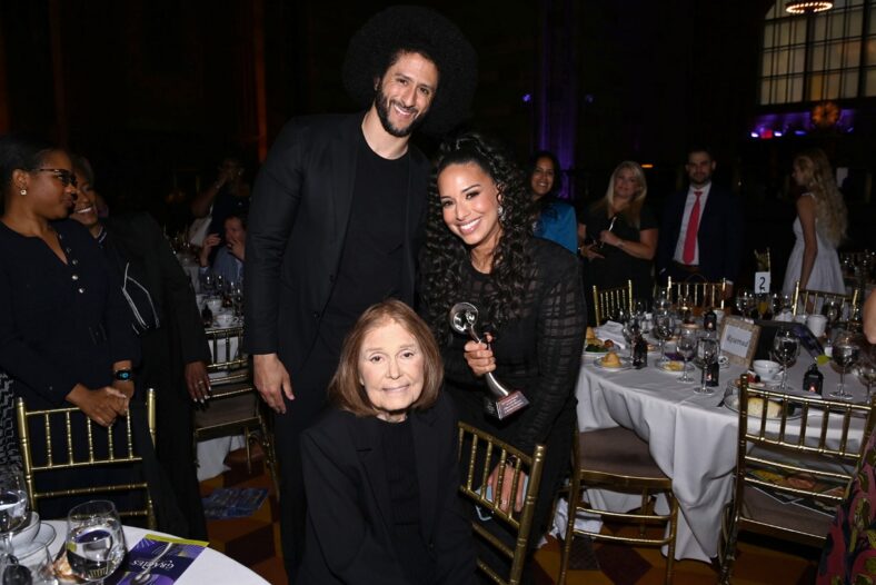 Colin Kaepernick and wife Nessa attend Gracie Awards luncheon in New York to support her award win