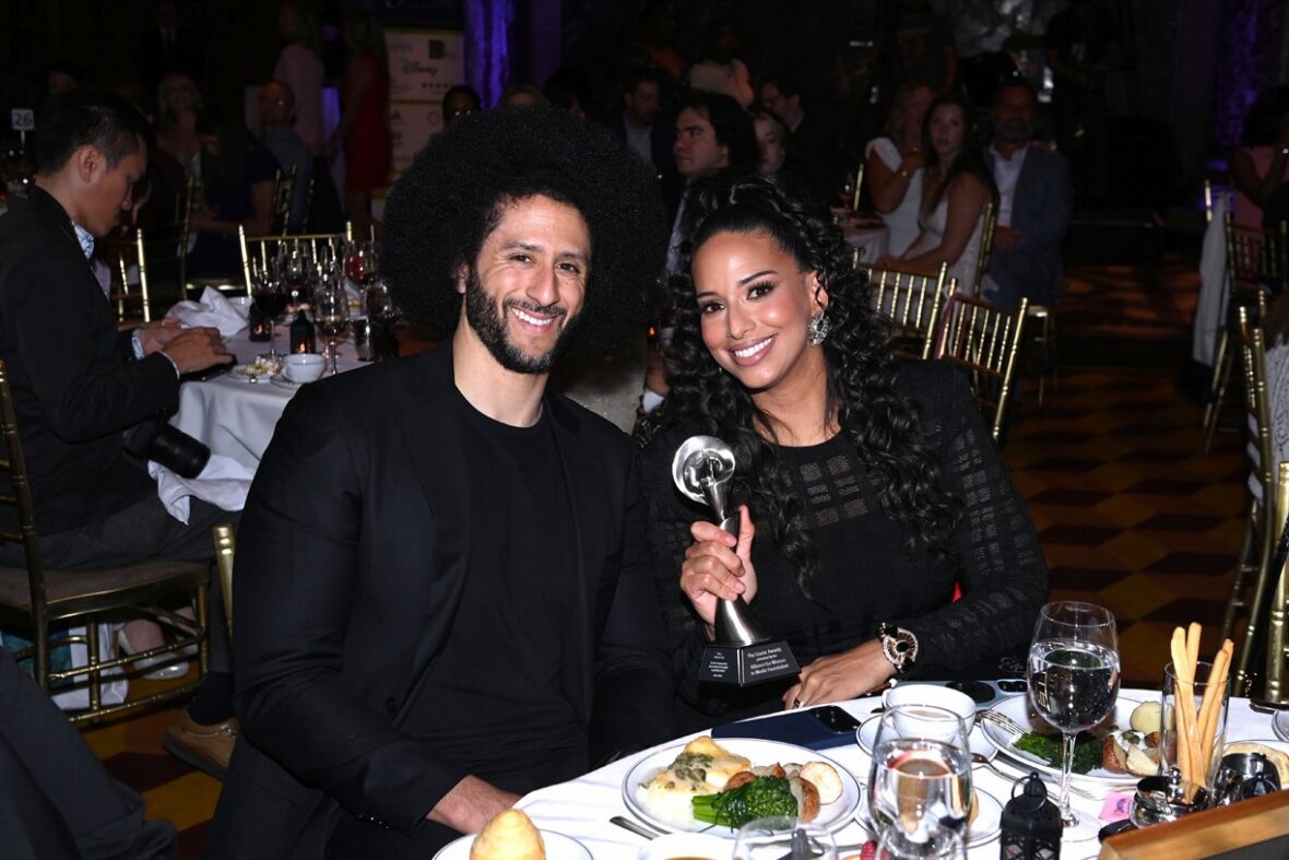 Colin Kaepernick and wife Nessa attend Gracie Awards luncheon in New York to support her award win