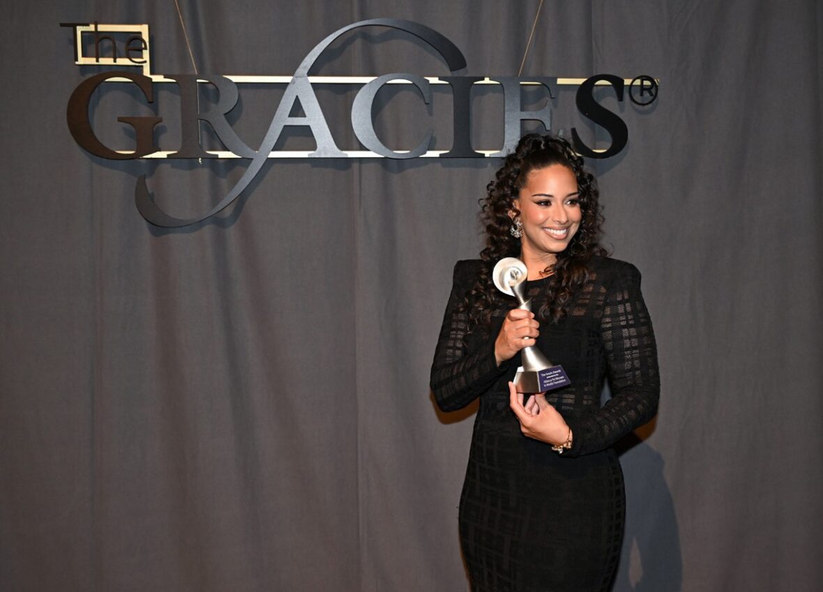 Colin Kaepernick and wife Nessa attend Gracie Awards luncheon in New York to support her award win