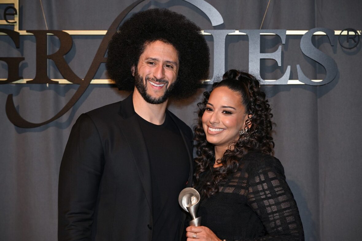 Colin Kaepernick and wife Nessa attend Gracie Awards luncheon in New York to support her award win