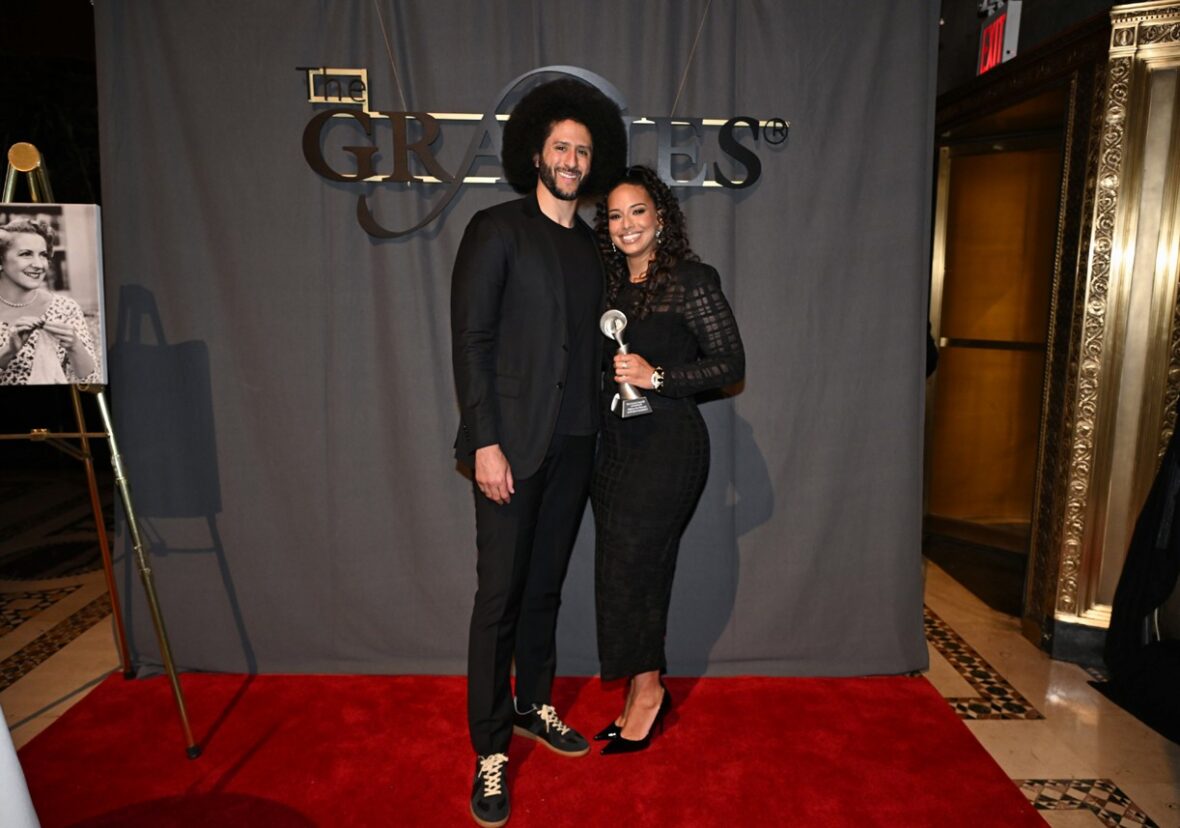 Colin Kaepernick and wife Nessa attend Gracie Awards luncheon in New York to support her award win