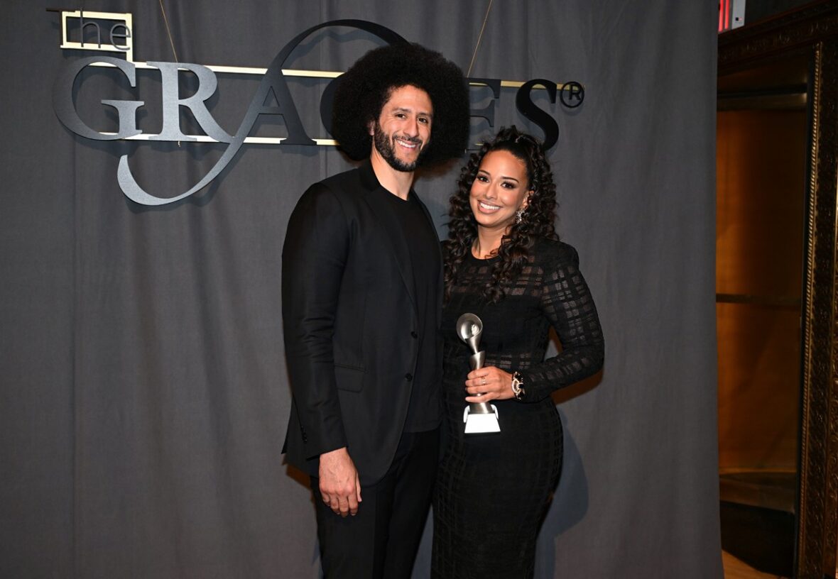 Colin Kaepernick and wife Nessa attend Gracie Awards luncheon in New York to support her award win