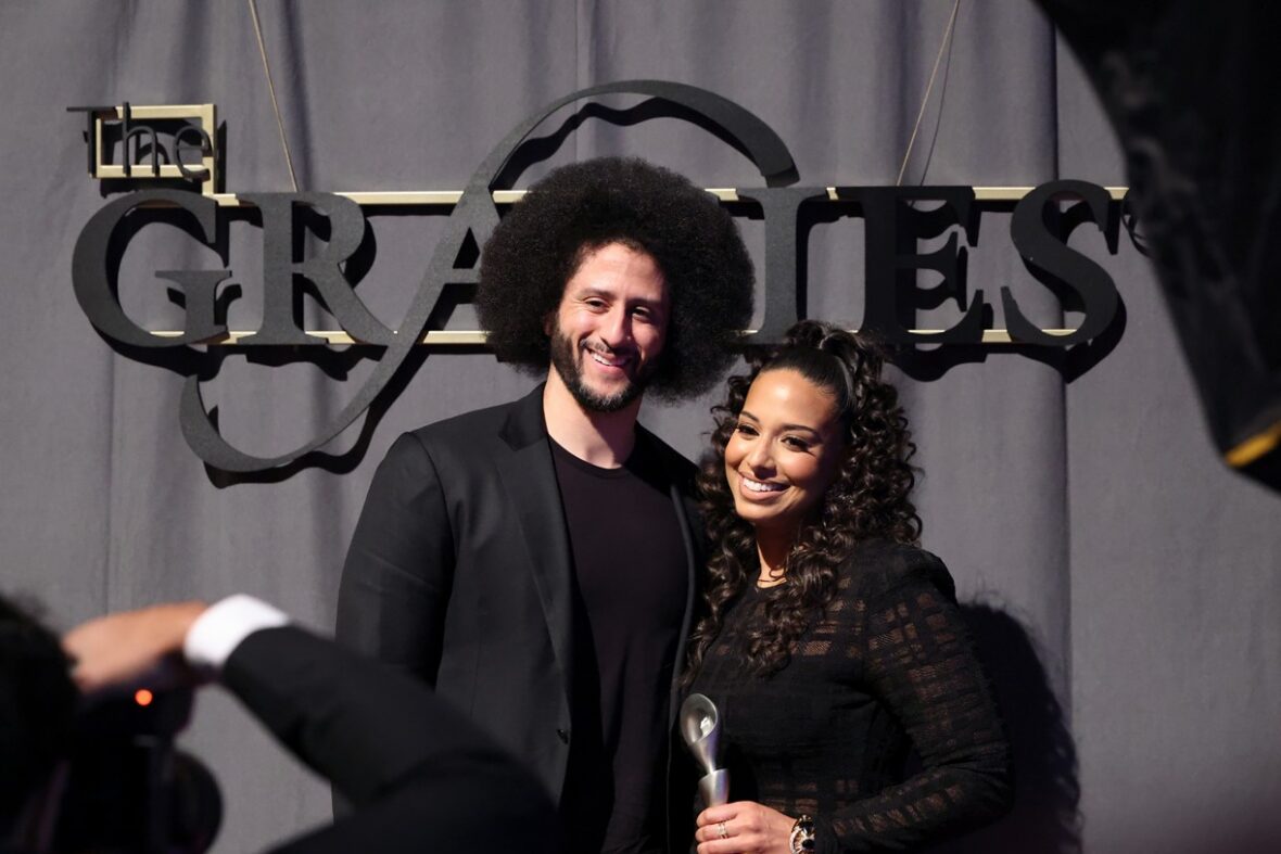 Colin Kaepernick and wife Nessa attend Gracie Awards luncheon in New York to support her award win