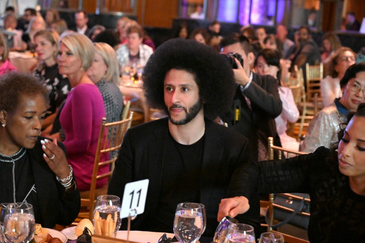 Colin Kaepernick and wife Nessa attend Gracie Awards luncheon in New York to support her award win