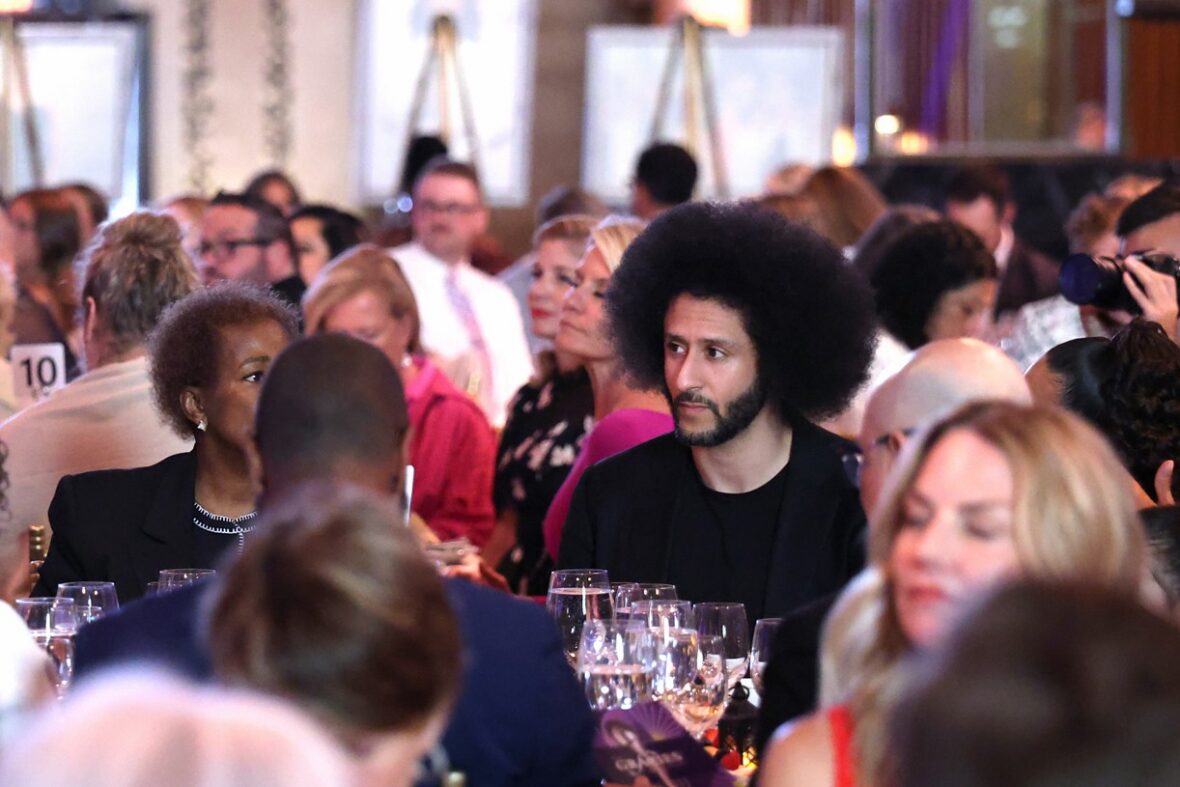 Colin Kaepernick and wife Nessa attend Gracie Awards luncheon in New York to support her award win