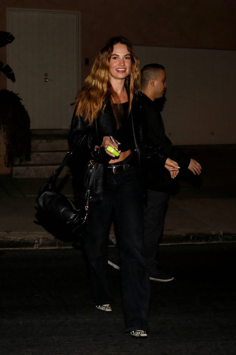 Lily James Reunites with ‘Swiped’ Co-Stars Pierson Fode & Pedro Correa for L.A. Night Out Amid Emmys Buzz
