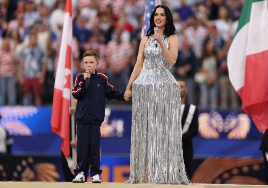 Katy Perry Glitters in Silver Sequin Dress While Performing at 2026 World Cup with 10-Year-Old Norwegian Singer