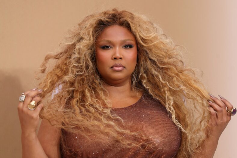 Lizzo arrives at the BET Awards
